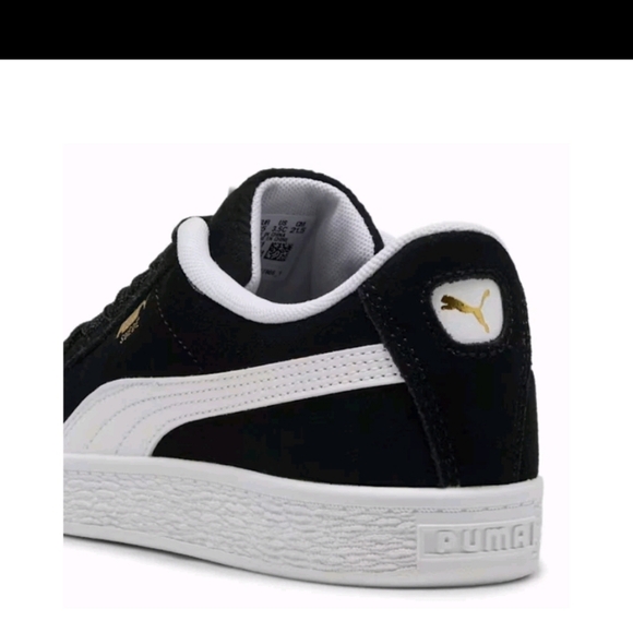 Puma Suede Jr. Sneakers - Black/White 355110-01 - Picture 6 of 8